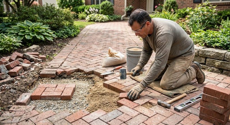 Brick Driveway Repair in Sarasota County, FL