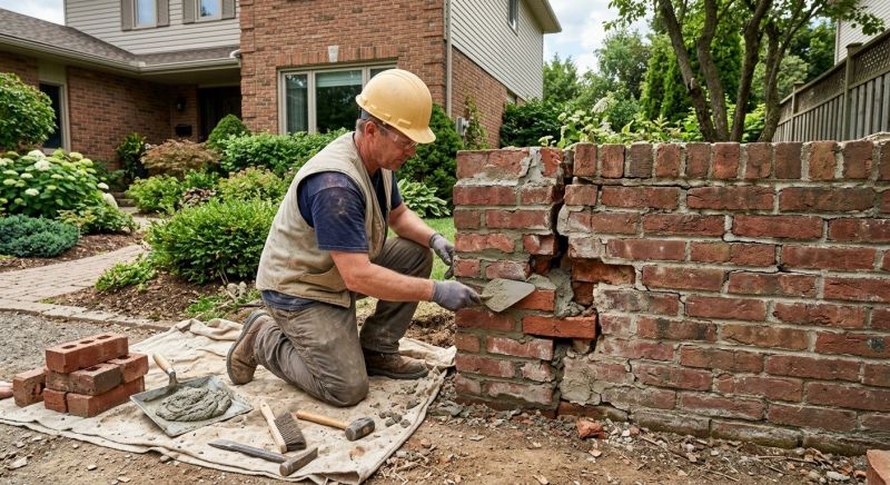 Brick Fence Repair in Sarasota County, FL