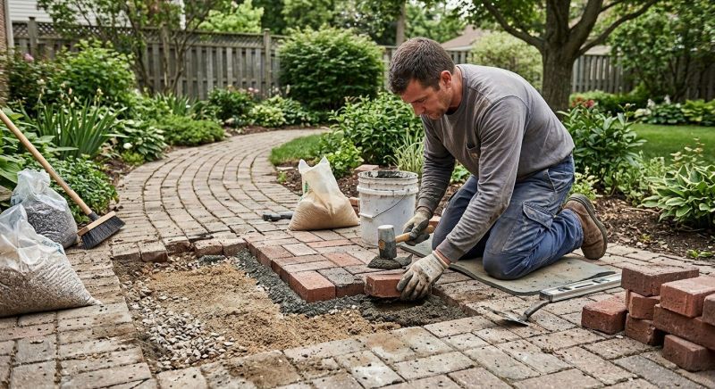 Brick Hardscape Repair in Sarasota County, FL