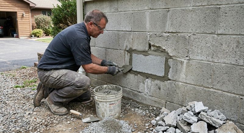 Cinder Block Wall Repair in Manatee County, FL