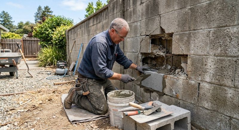 Cinder Block Wall Repair in Palmetto, FL